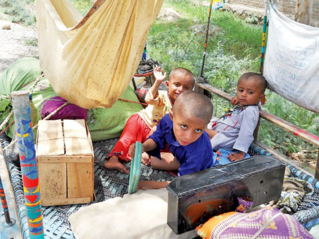 children from displaced families of north waziristan in kohat photo online file