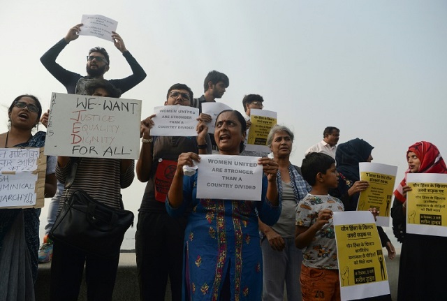 a protest in mumbai against sexual assault in india police have long been criticised for not preventing violent crimes or for failing to bring cases to court photo afp