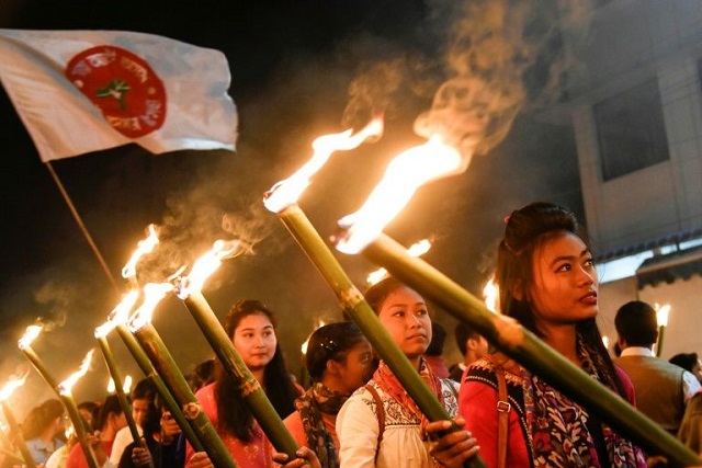 the proposed nationality bill has provoked protests in india 039 s northeastern states photo afp