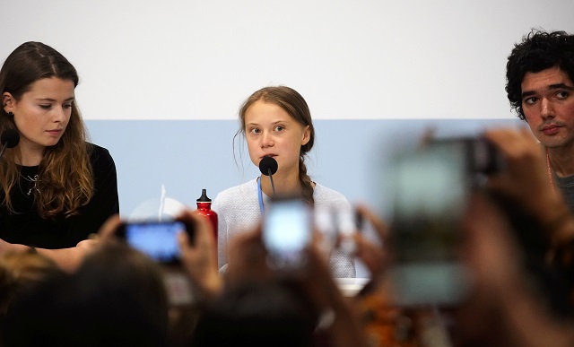 climate change activist greta thunberg speaks during a news conference during cop25 climate summit in madrid spain photo reuters