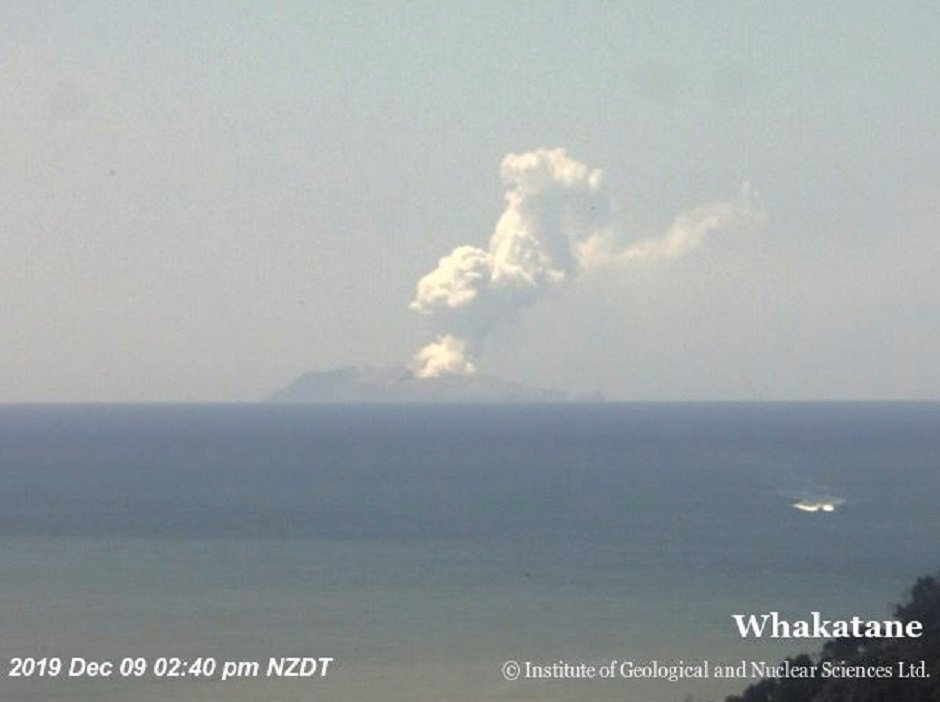 smoke bellows from whakaari also known as white island volcano as it erupts in new zealand photo reuters