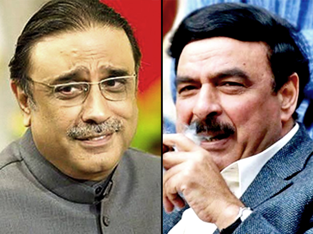 asif ali zardari left and sheikh rashid photo file asif ali zardari left and sheikh rashid photo file