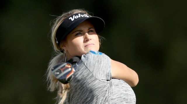british golfer carly booth in action photo courtesy twitter golf com british golfer carly booth in action photo courtesy twitter golf com