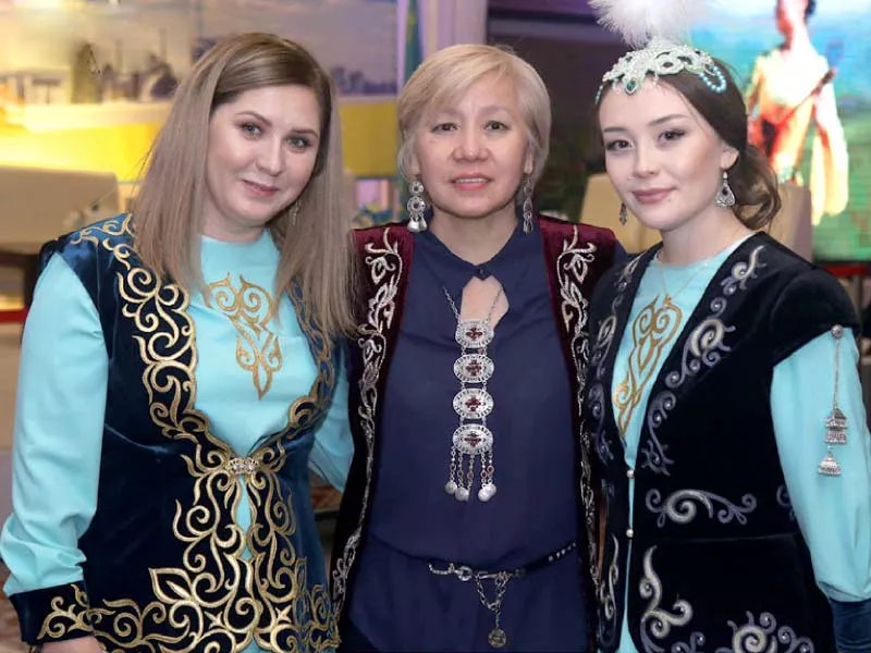 kazakh women wear traditional dresses on their national day photo dna kazakh women wear traditional dresses on their national day photo dna
