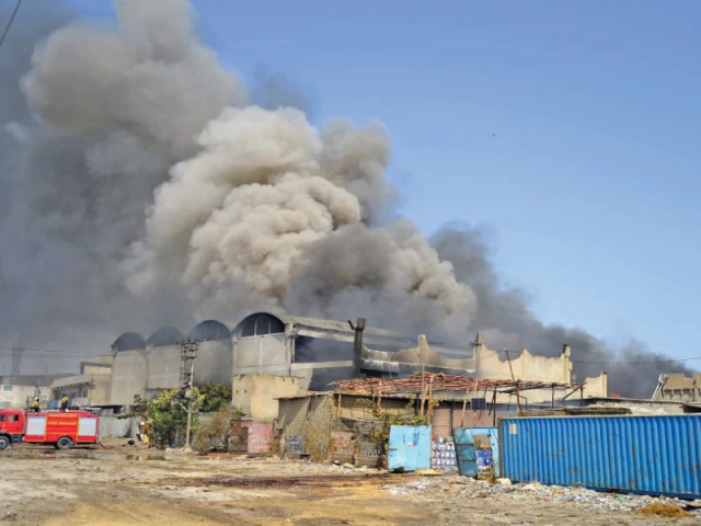 a fire engulfs an oil factory in mauripur sparking a massive firefighting operation to contain the blaze photo ppi a fire engulfs an oil factory in mauripur sparking a massive firefighting operation to contain the blaze photo ppi