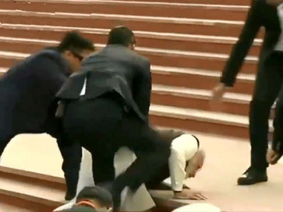 watch modi takes a tumble watch modi takes a tumble