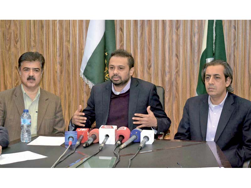 additional customs collector yasir kalwar addresses a press conference in quetta photo inp