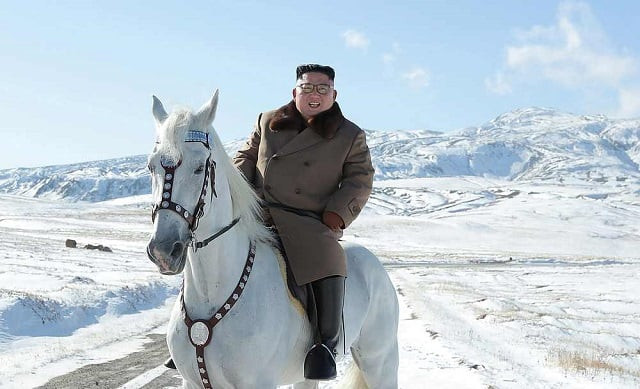 north korean leader kim jong un rides a horse during snowfall in mount paektu photo reuters file north korean leader kim jong un rides a horse during snowfall in mount paektu photo reuters file