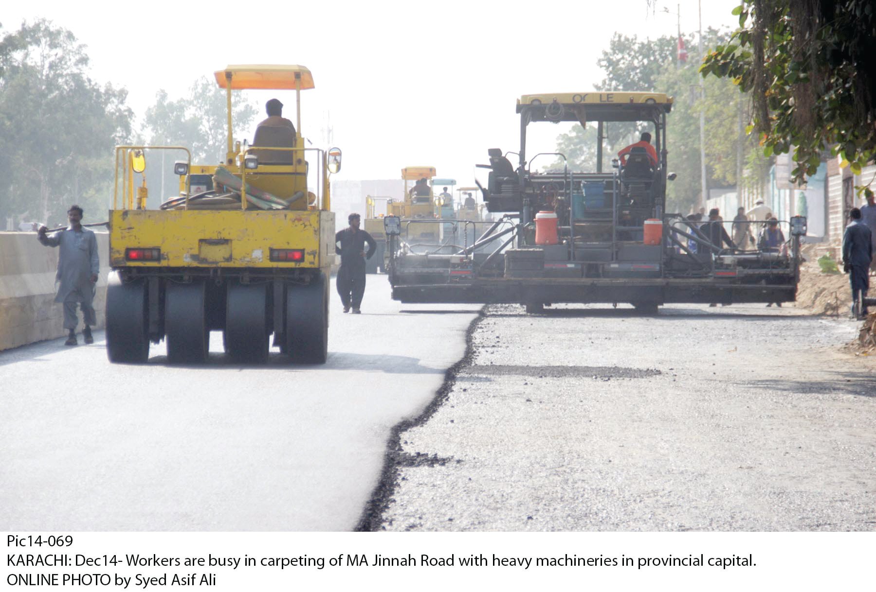 carpeting work is being carried out on ma jinnah road the busy thoroughfare and its connecting roads have been closed to traffic for months making life difficult for motorists however some roads in the area are scheduled to partially open this week photo online