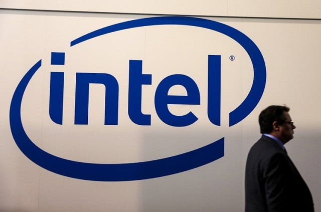 a visitor passes an intel logo at the mobile world congress in barcelona spain february 26 2018 photo reuters a visitor passes an intel logo at the mobile world congress in barcelona spain february 26 2018 photo reuters