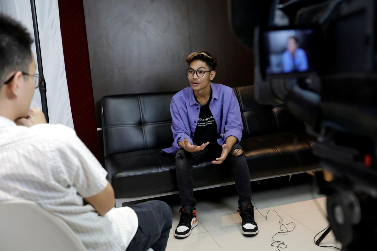 sandy saputra 19 who is one of tiktok s biggest indonesian stars talks during an interview with reuters in jakarta indonesia july 24 2020 photo reuters