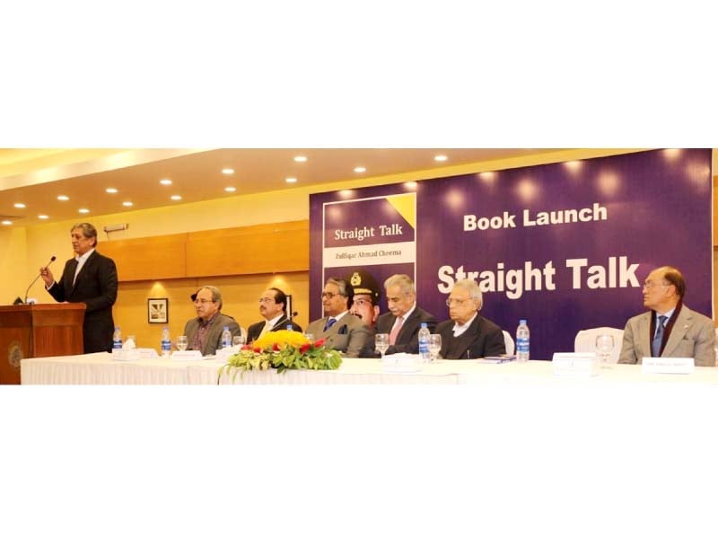 speakers express views at the launch of ex igp zulfiqar cheema s book straight talk photo express