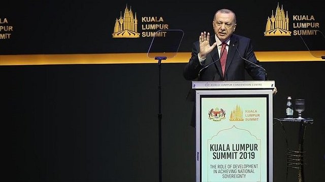 turkish president recep tayyip erdogan speaks at the kuala lumpur summit in malaysia photo anadolu agency