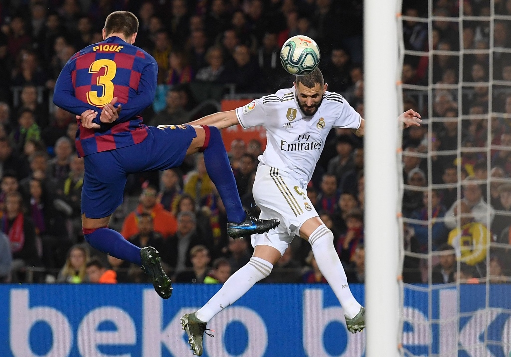 finally it happened after being postponed in october there were renewed fears of unrest around spain 039 s most famous fixture and while the match was only briefly interrupted by yellow beach balls thrown onto the pitch outside the stadium chaos ensued photo afp