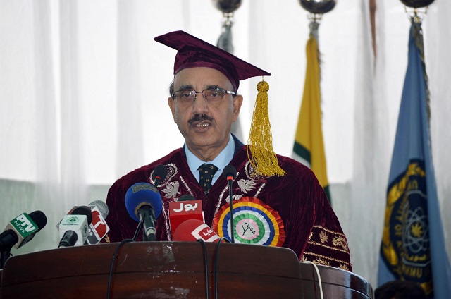 president sardar masood khan addressing 17th convocation of university of azad jammu and kashmir photo online