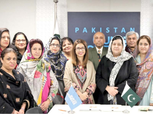 un women pakistan deputy country representative aisha mukhtar and balochistan ombudsperson for protection during a signing ceremony in islamabad photo express un women pakistan deputy country representative aisha mukhtar and balochistan ombudsperson for protection during a signing ceremony in islamabad photo express