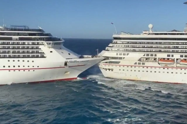 six injured as giant cruise ships collide off mexico photo reuters six injured as giant cruise ships collide off mexico photo reuters