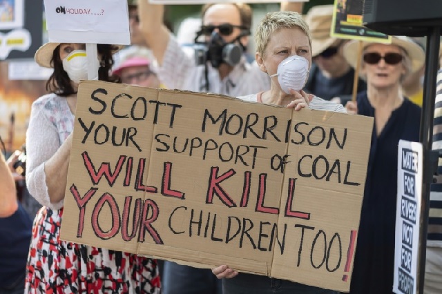 prime minister scott morrison 039 s overseas holiday amid the fire crisis prompted street protests photo afp