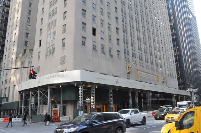 photo taken on dec 19 2019 shows the exterior of waldorf astoria in new york the united states photo xinhua