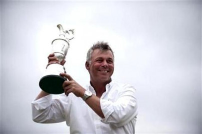 clarke celebrates british open triumph