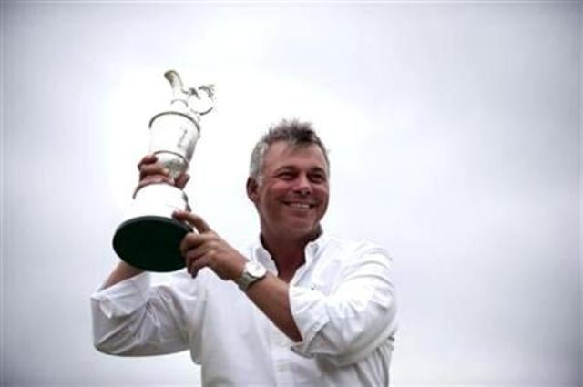clarke celebrates british open triumph clarke celebrates british open triumph
