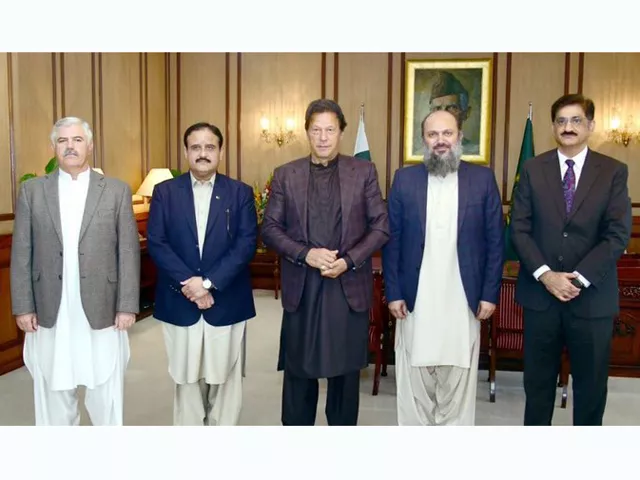 chief ministers of all four provinces meet the premier to discusses several contentious issues photo pti chief ministers of all four provinces meet the premier to discusses several contentious issues photo pti