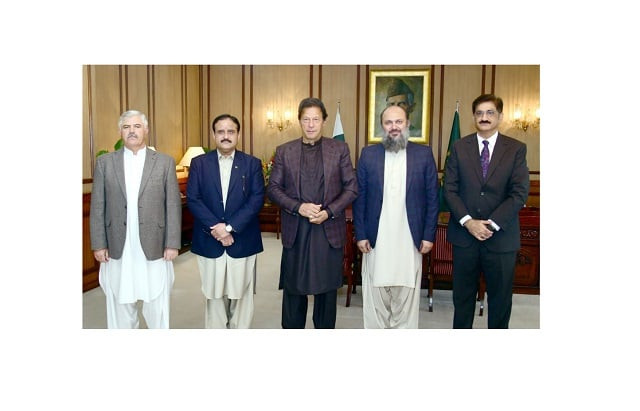 pm imran khan with chief ministers of all four provinces pm imran khan with chief ministers of all four provinces