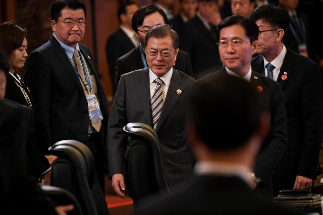 south korea 039 s president moon jae in attends the 8th trilateral leaders 039 meeting between china south korea and japan in chengdu in southwest china 039 s sichuan province photo reuters