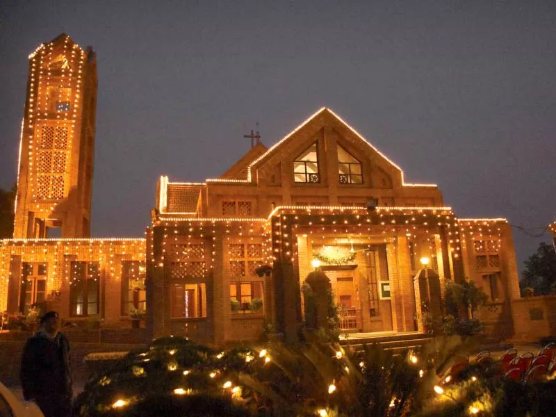 st thomas church in sector g 7 2 islamabad is illuminated on the christmas eve photo online st thomas church in sector g 7 2 islamabad is illuminated on the christmas eve photo online