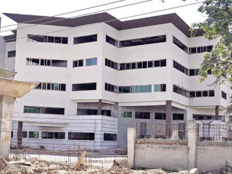 a view of under construction rawalpindi institute of urology and kidney transplant at shamsabad murree road photo express