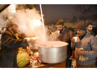 people throng food outlets for winter delicacies people throng food outlets for winter delicacies
