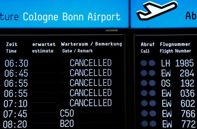 around 180 flights canceled in germany as lufthansa s budget airline hit by strikes