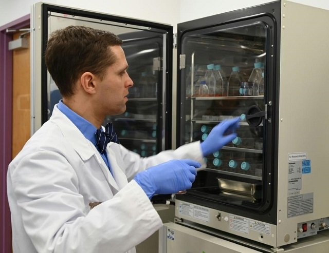 michael keller an immunologist at children 039 s national hospital in washington used an incubator to grow white blood cells to be implanted in johan quickly boosting his immune system photo afp