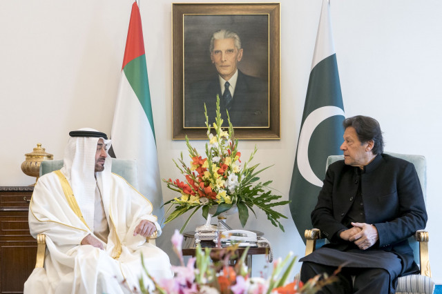 prime minister imran khan meets abu dhabi crown prince sheikh mohammad bin zayed al nahyan in islamabad on thursday photo pid prime minister imran khan meets abu dhabi crown prince sheikh mohammad bin zayed al nahyan in islamabad on thursday photo pid