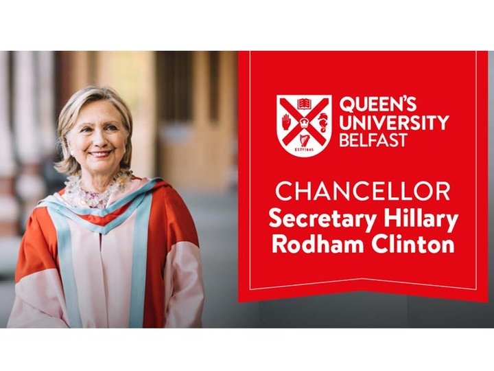 former us secretary will serve as the university s new chancellor for a period of five years photo twitter qubelfast
