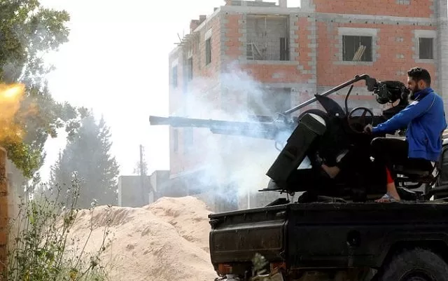 a member of the libyan gna forces fires during a fight with eastern forces in ain zara tripoli libya photo reuters a member of the libyan gna forces fires during a fight with eastern forces in ain zara tripoli libya photo reuters