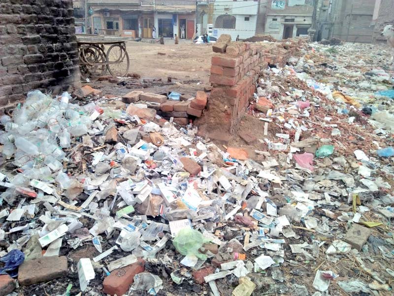 despite claims hospitals are abiding by govt directives officials fail to provide records of lawful waste disposal photo express