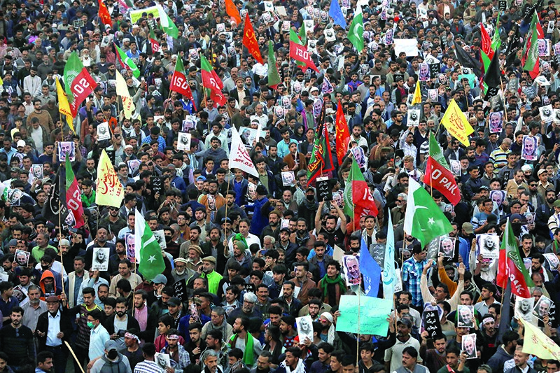 scores of people participated in a rally held to protest the killing of iranian leader qassem soleimani in a us military strike photo reuters