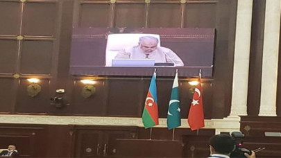 pak turkey azerbaijan parliament speakers meet in baku