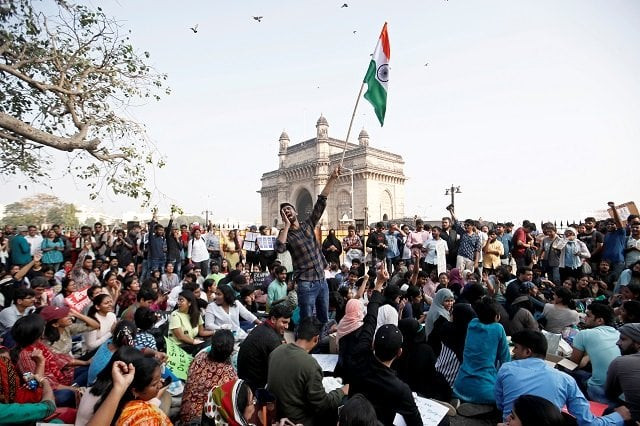 demonstrators attend a protest against attacks on the students of new delhi 039 s jawaharlal nehru university jnu outside the gateway of india monument in mumbai india photo afp demonstrators attend a protest against attacks on the students of new delhi 039 s jawaharlal nehru university jnu outside the gateway of india monument in mumbai india photo afp