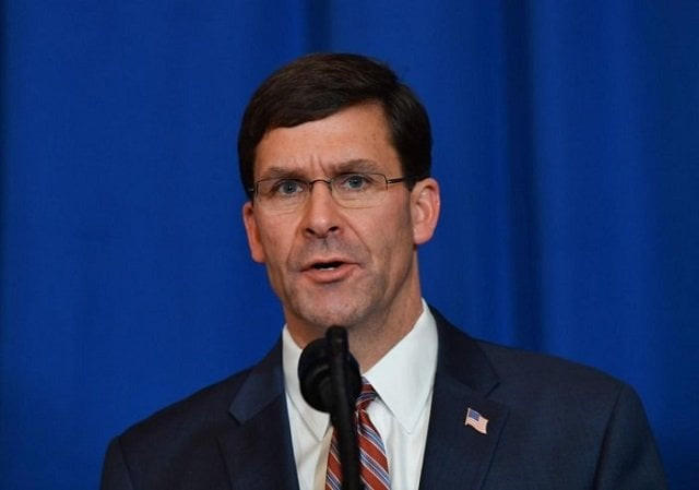 department of defence chief mark esper photo afp department of defence chief mark esper photo afp
