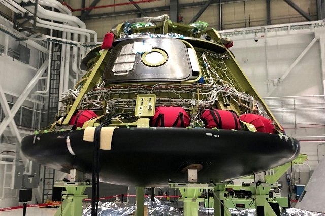 one of boeing co 039 s cst 100 starliner astronaut capsules is seen at a production facility in cape canaveral florida us january 15 2019 photo reuters