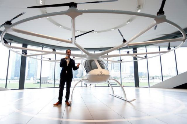 florian reuter ceo of german startup volocopter speaks to the media in singapore october 22 2019 photo reuters