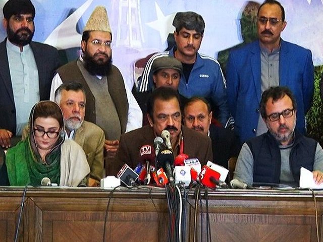 rana sanaullah at news conference in lahore says party made a mistake by becoming part of govt s undue haste photo express