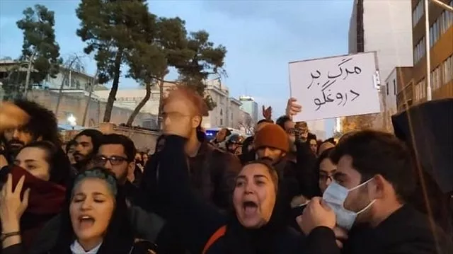 iranians shout slogans against the government after a vigil held for the victims of the airplane of ukrainian international airlines that crashed near imam khomeini airport turned into an anti government protest outside amirkabir university in tehran iran on january 11 2020 photo afp iranians shout slogans against the government after a vigil held for the victims of the airplane of ukrainian international airlines that crashed near imam khomeini airport turned into an anti government protest outside amirkabir university in tehran iran on january 11 2020 photo afp