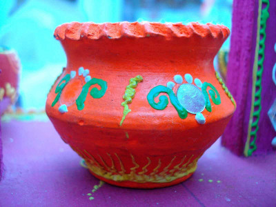 handicrafts displayed at the chinese embassy