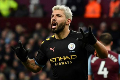 legend aguero makes history as man city hit villa for six legend aguero makes history as man city hit villa for six