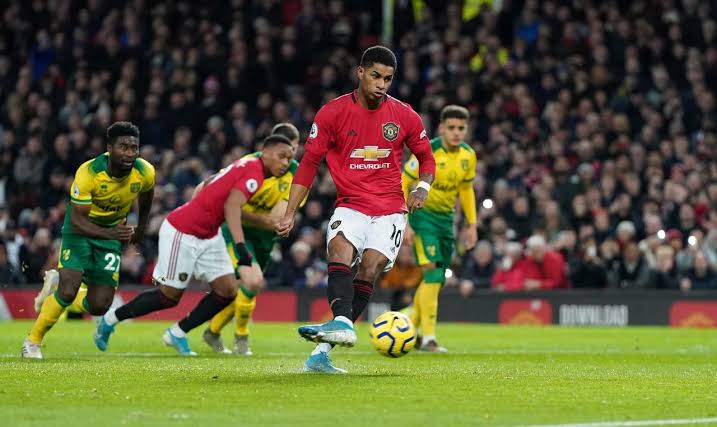 rashford scored twice in united 039 s 4 0 premier league win over norwich city on saturday taking his tally to 19 in his past 23 games for club and country photo afp