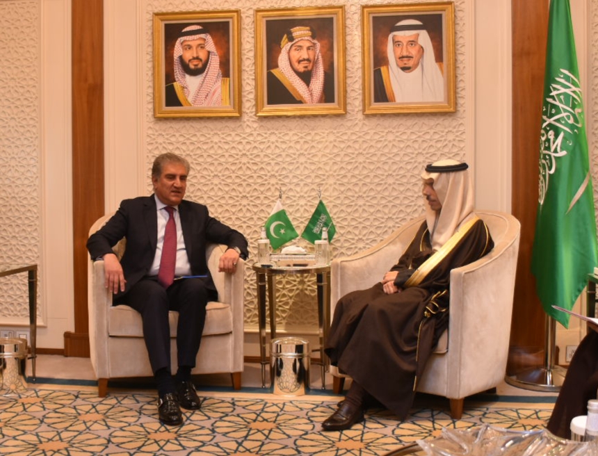 fm qureshi meets his saudi counterpart prince faisal bin farhan in riyadh photo express