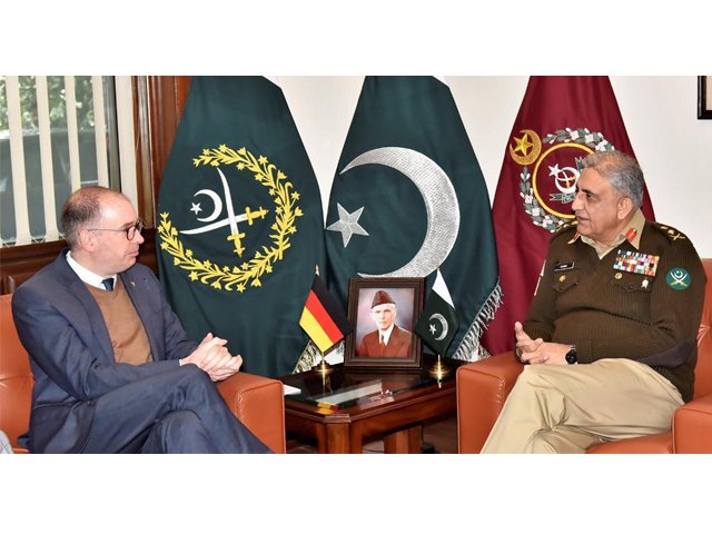 niels annen with gen qamar javed bajwa at the ghq in rawalpindi photo ispr